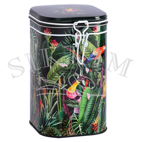 Komplet puszek JM `Rainforest` kwadratowych z zawiasem 250g